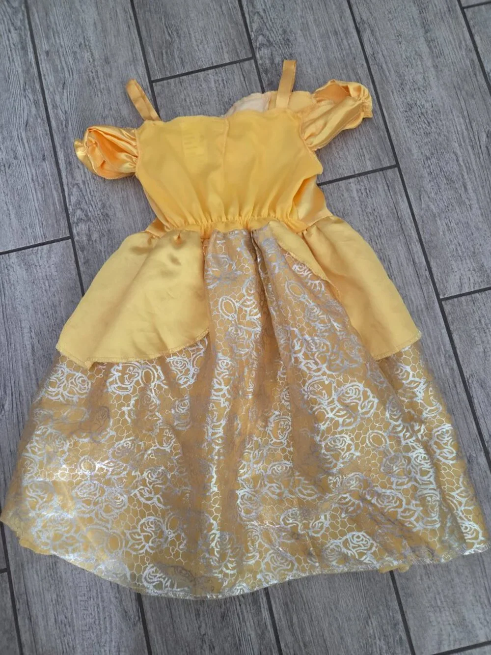 Disney Belle Cosplay Princess Yellow Costume Dress Girls Size 4-6X
